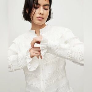 All Saints White Button Down Shirt